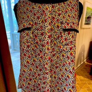 EUC retro vibes sleeveless blouse